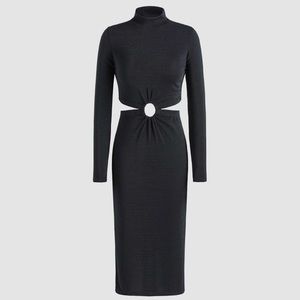 Slimming turtleneck dress